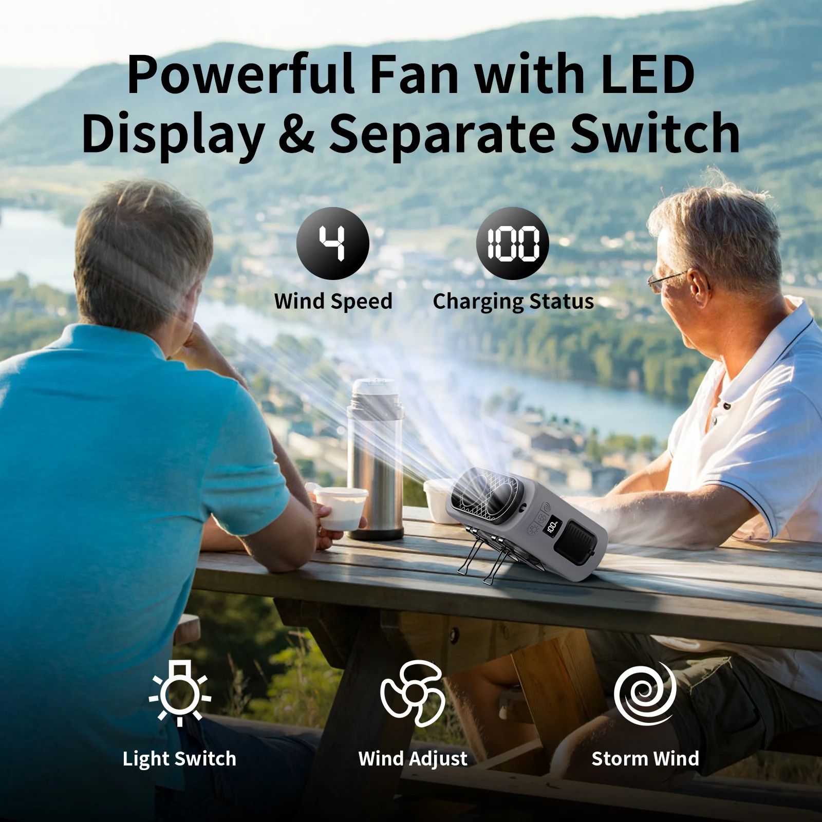 14500mAh Portable Waist Fan
