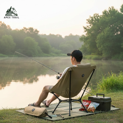Low Back Ultralight Folding Camping Chairs With Storage Pouch | Apex Trail