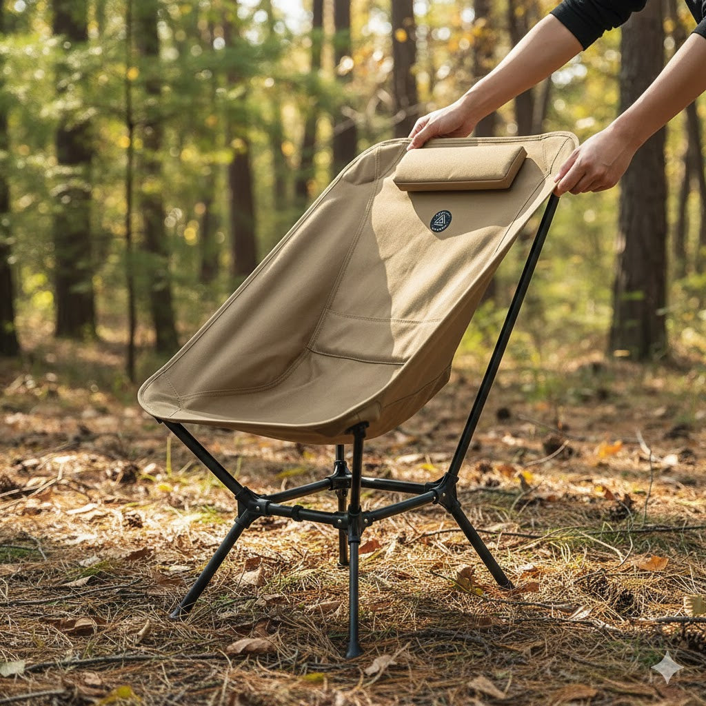Low Back Ultralight Folding Camping Chairs With Storage Pouch | Apex Trail