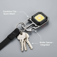 Mini COB LED Keychain Flashlight