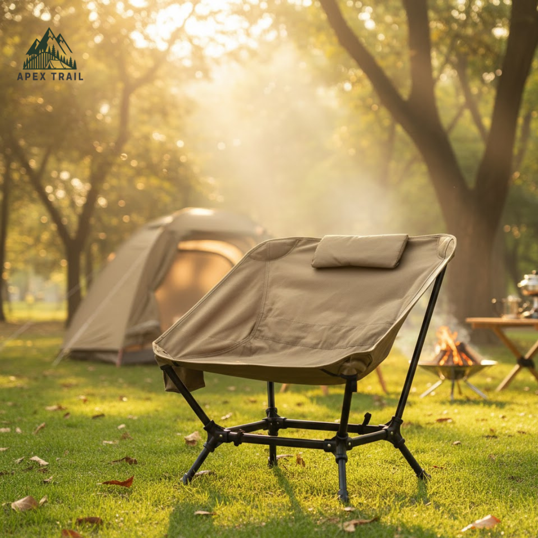 Low Back Ultralight Folding Camping Chairs With Storage Pouch | Apex Trail